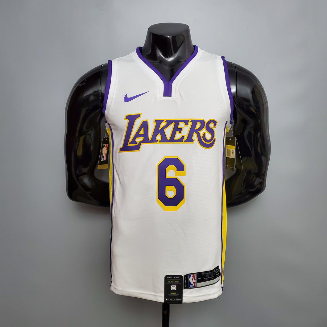 CAMISA LOS ANGELES LAKERS - BRANCA - #6 JAMES