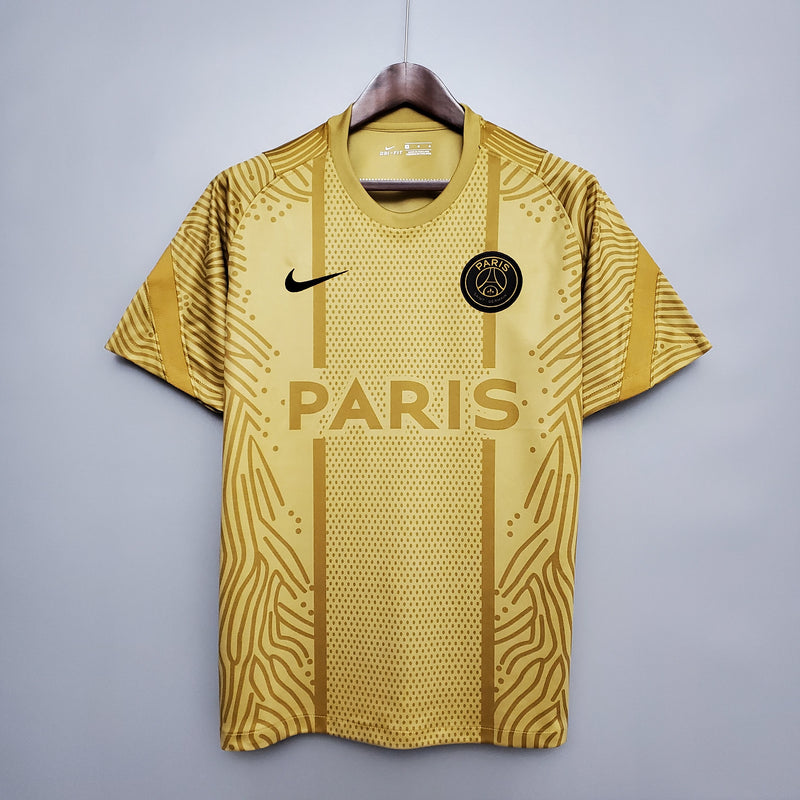 CAMISA PARIS SAINT GERMAIN (PSG) - TREINO/TRAINING - DOURADA - TORCEDOR - 20/21
