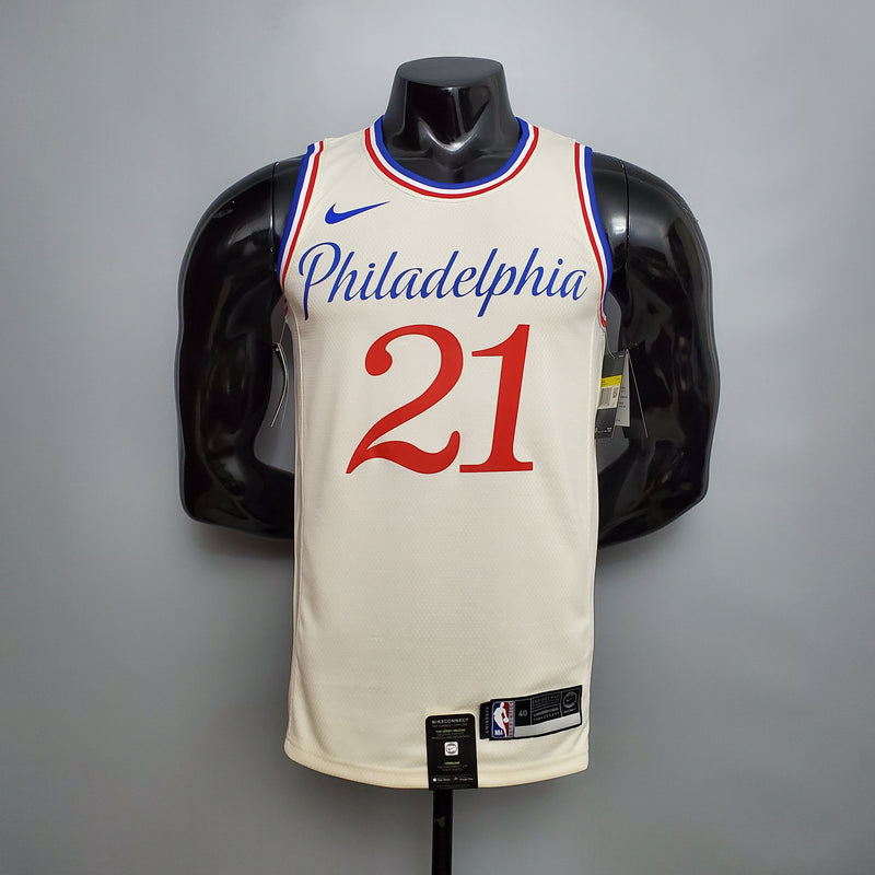CAMISA PHILADELPHIA 76ERS - BRANCA - #21 EMBIID