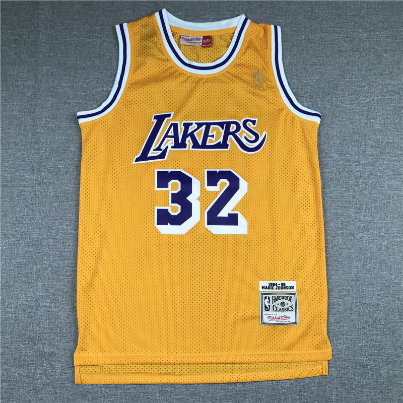 CAMISA LOS ANGELES LAKERS - RETRÔ CLÁSSICA - #32 MAGIC JOHNSON