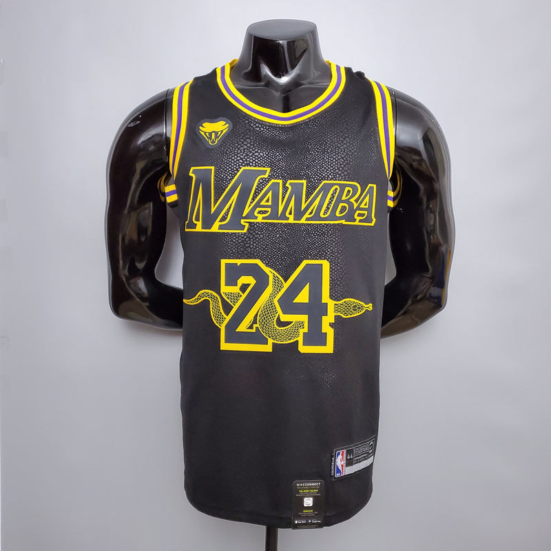 CAMISA LOS ANGELES LAKERS - BLACK MAMBA - DESENHO COBRA - #24 BRYANT