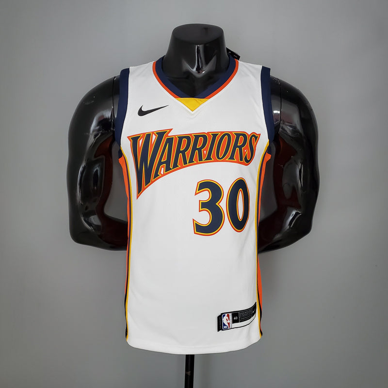CAMISA GOLDEN STATE WARRIORS - BRANCO E LARANJA - 2021 - #30 CURRY