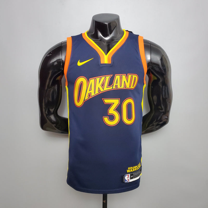 CAMISA GOLDEN STATE WARRIORS - AZUL/ LARANJA/ AMARELA - 2021 - #30 CURRY