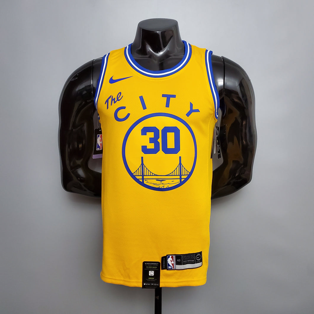 CAMISA GOLDEN STATE WARRIORS - AMARELA - THE CITY - #30 CURRY