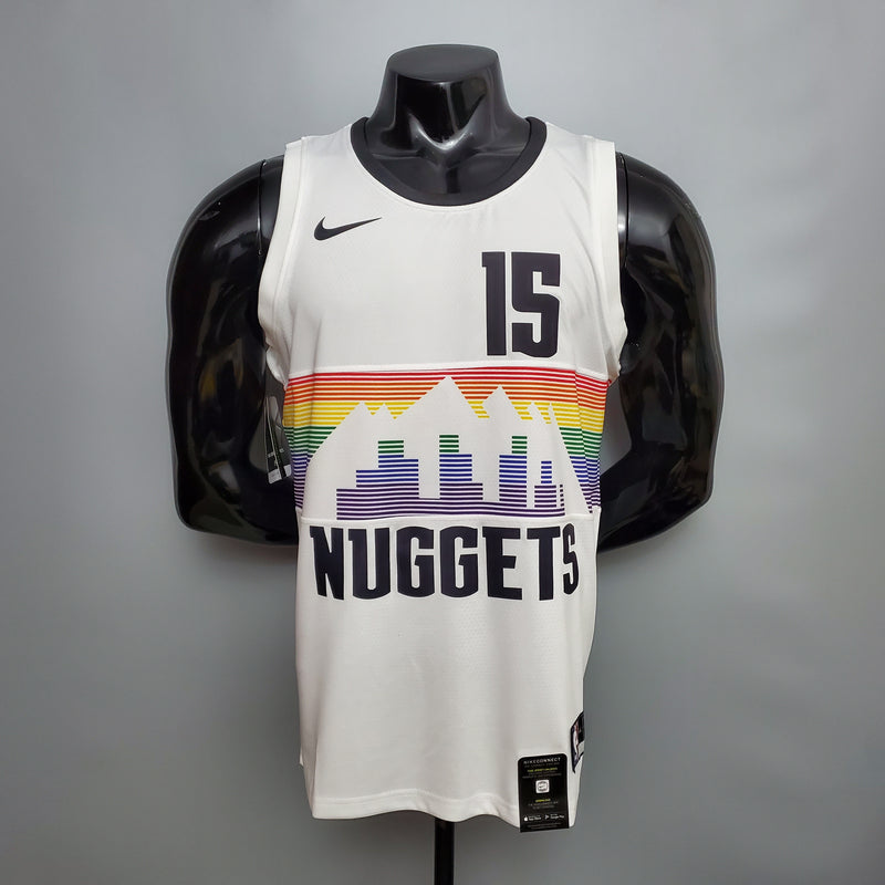 CAMISA DENVER NUGGETS - BRANCO - #15 JOKIC