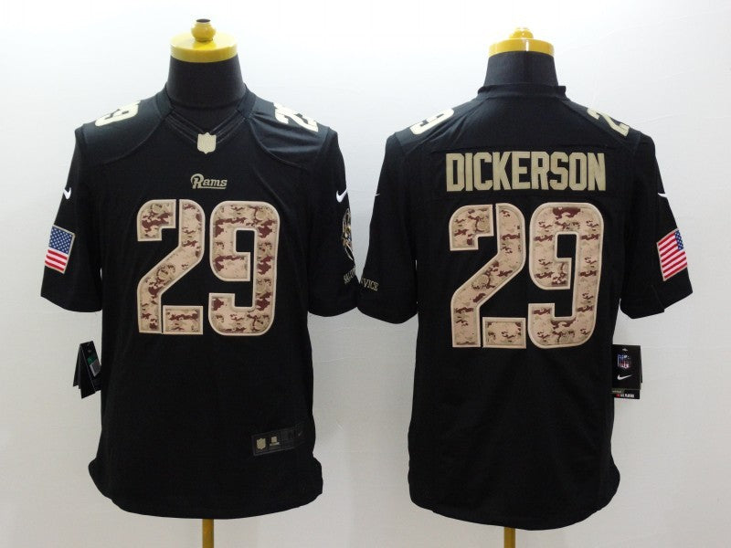 CAMISA LOS ANGELES RAMS - PRETO E MARROM - #29 DICKERSON