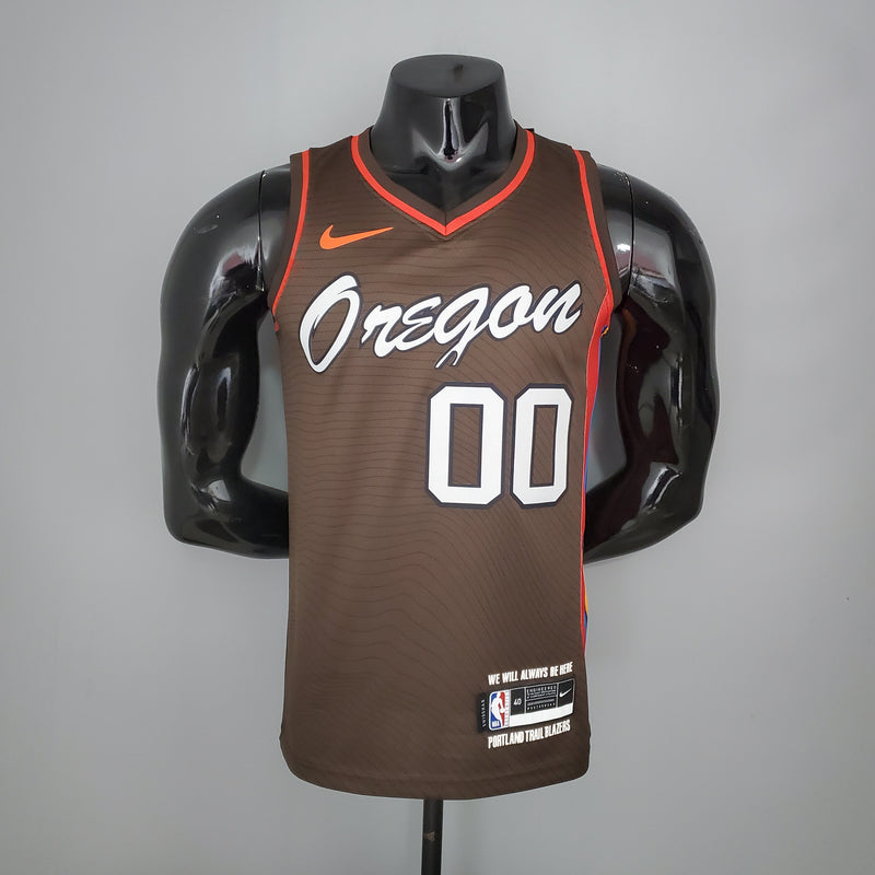 CAMISA PORTLAND TRAIL BLAZERS - MARROM LIMITADA 2021 - #00 ANTHONY