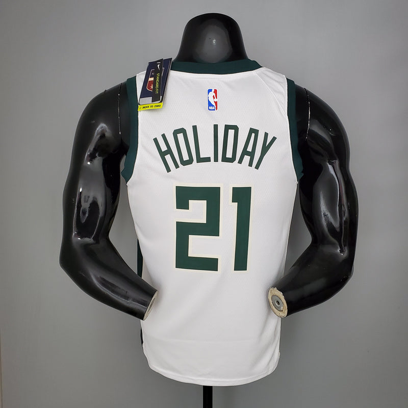 CAMISA MILWAUKEE BUCKS - BRANCA E VERDE 20/21 -