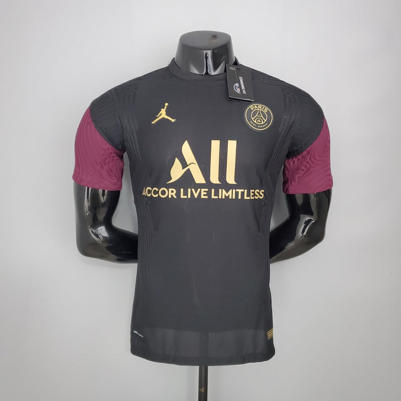 CAMISA PARIS SAINT GERMAIN (PSG) - TREINO - PRETO - JOGADOR - 20/21