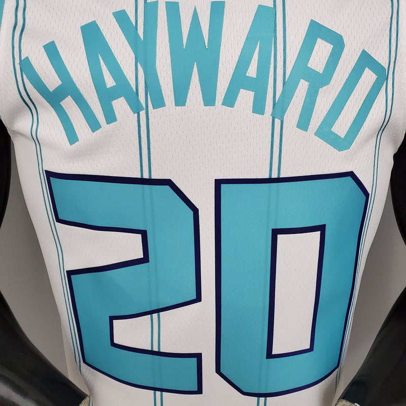 CAMISA CHARLOTTE HORNETS - BRANCA COM AZUL BEBÊ -