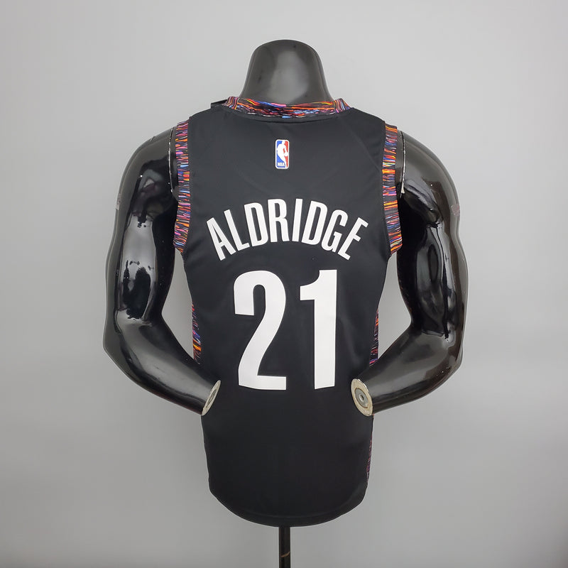 CAMISA BROOKLYN NETS - PRETA COM COLORIDO -