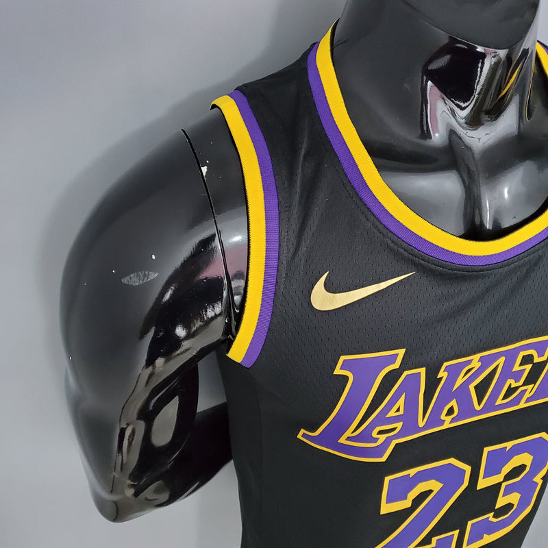 CAMISA LOS ANGELES LAKERS - EDIÇÃO BÔNUS PRETO -