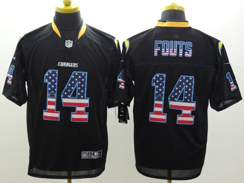 CAMISA LOS ANGELES CHARGERS - EDIÇÃO PRETO (USA) -