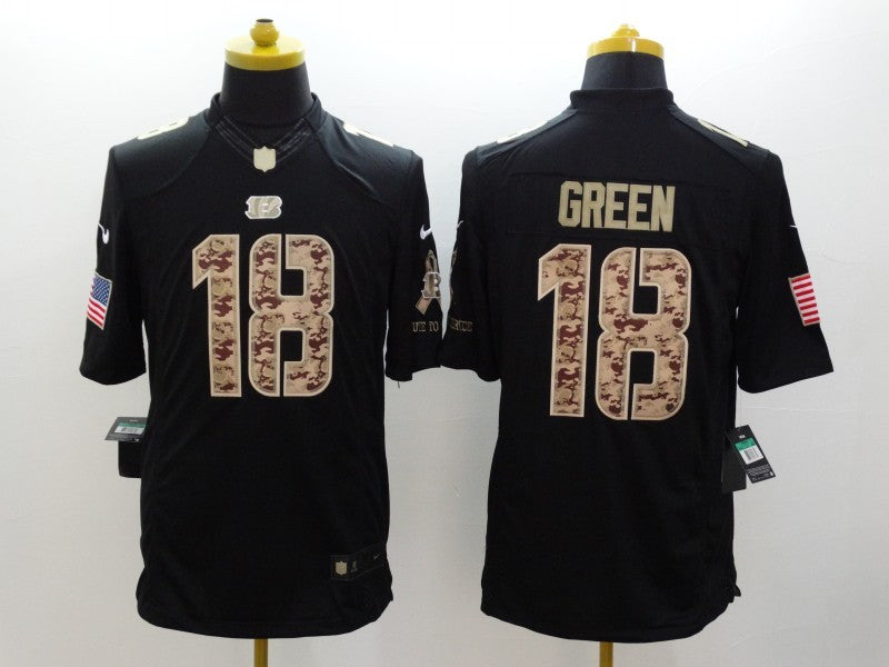 CAMISA CINCINNATI BENGALS - EDIÇÃO ESPECIAL - PRETA - #18 GREEN