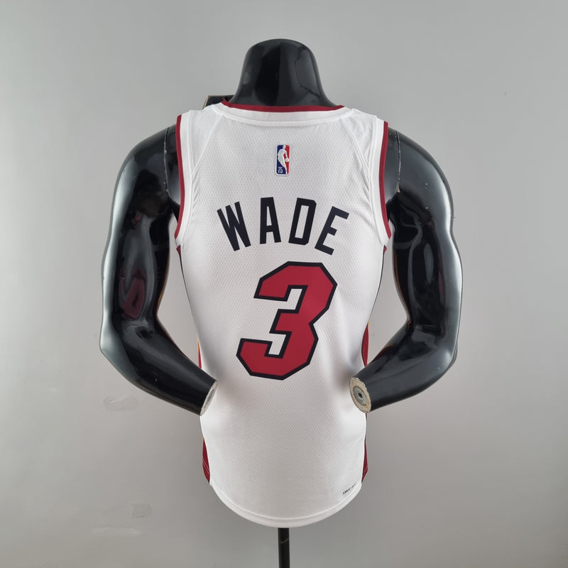 CAMISA MIAMI HEAT - ICON EDITION 75TH ANNIVERSARY - NIKE BRILHANTE - BRANCA  - 2021/ 2022