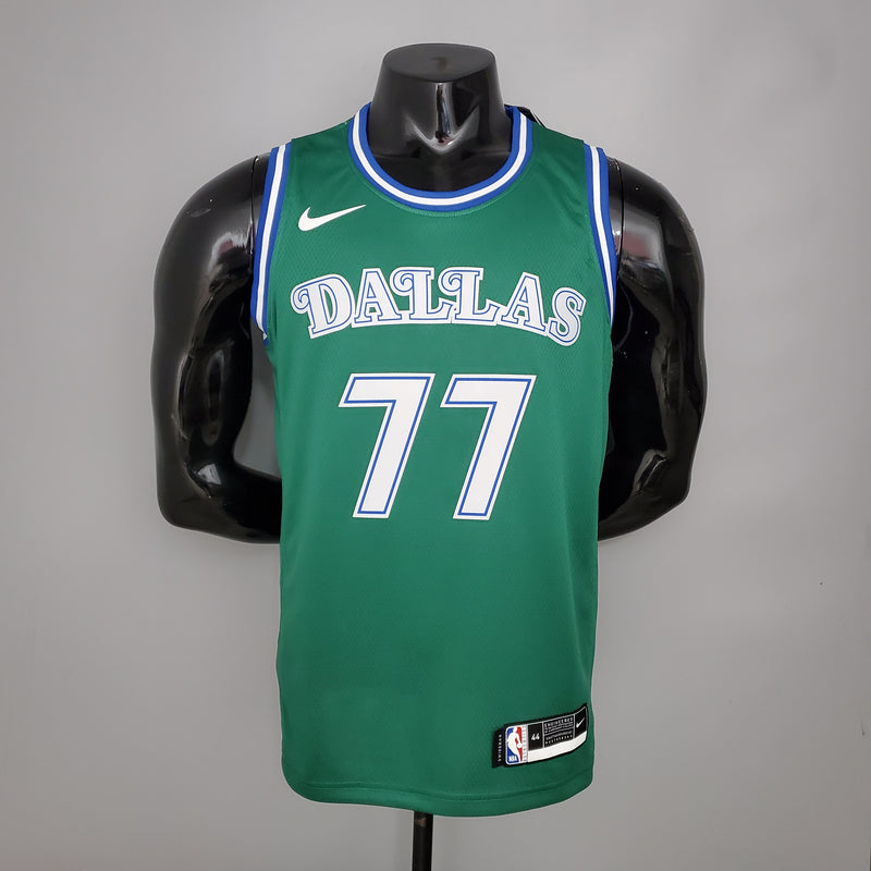 CAMISA DALLAS MAVERICKS - RETRÔ - VERDE - #77 DONCIC