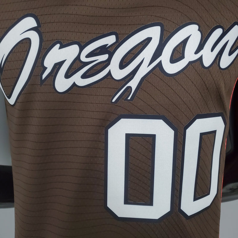 CAMISA PORTLAND TRAIL BLAZERS - MARROM LIMITADA 2021 -