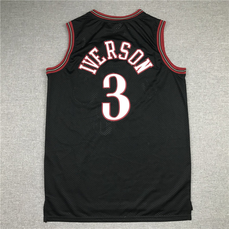 CAMISA PHILADELPHIA 76ERS - RETRÔ PRETA - 1997-1998-