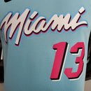 CAMISA MIAMI HEAT - AZUL E ROSA 20/21 -