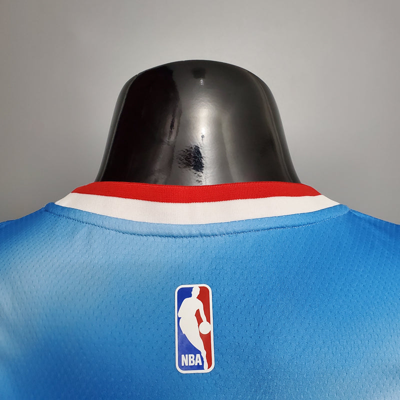 CAMISA BROOKLYN NETS - AZUL COM VERMELHO - RETRÔ -