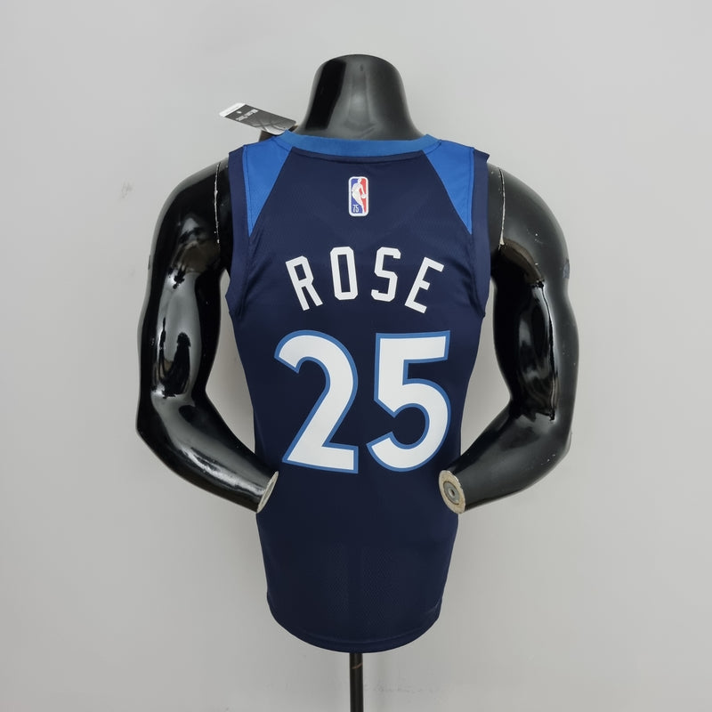CAMISA MINNESOTA TIMBERWOLVES - AZUL COM NIKE BRILHANTE - CITY EDITION 75TH ANNIVERSARY - 2022
