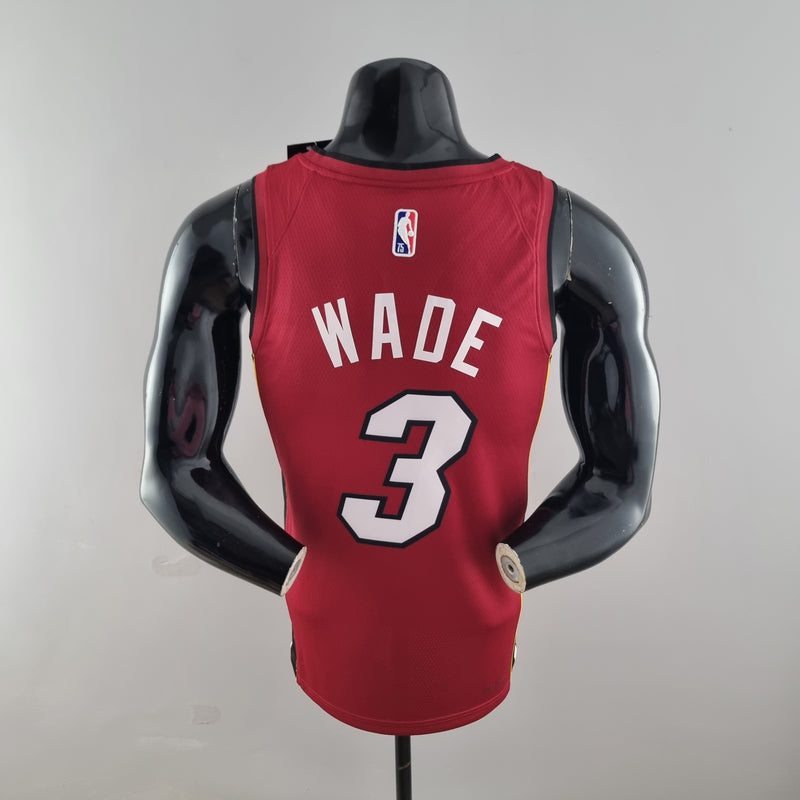 CAMISA MIAMI HEAT - ICON EDITION 75TH ANNIVERSARY - NIKE BRILHANTE - VERMELHA - 2021/ 2022