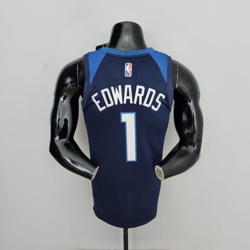 CAMISA MINNESOTA TIMBERWOLVES - AZUL COM NIKE BRILHANTE - CITY EDITION 75TH ANNIVERSARY - 2022
