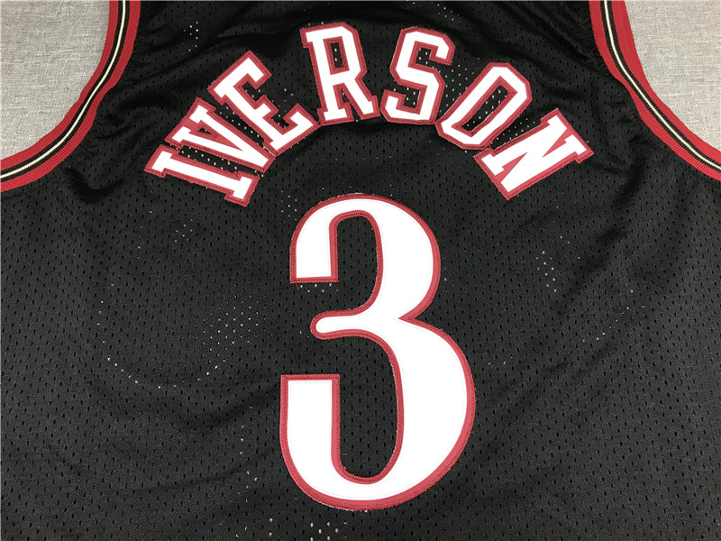CAMISA PHILADELPHIA 76ERS - RETRÔ PRETA - 1997-1998-
