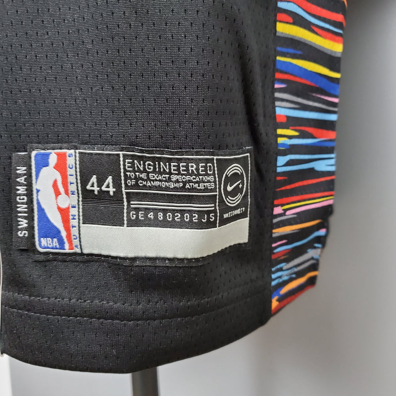 CAMISA BROOKLYN NETS - PRETA COM COLORIDO -