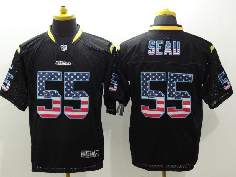 CAMISA LOS ANGELES CHARGERS - EDIÇÃO PRETO (USA) -