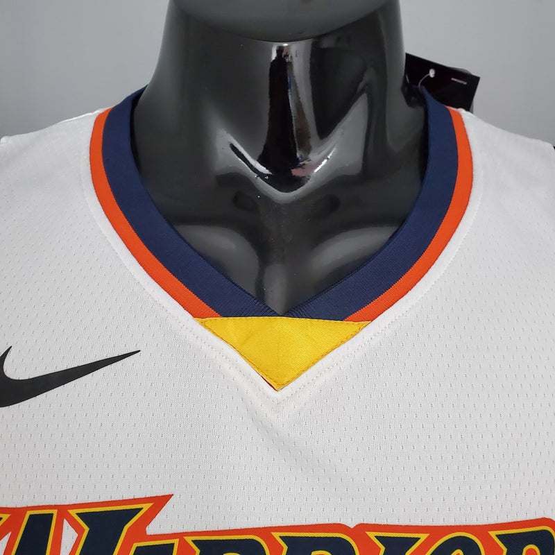 CAMISA GOLDEN STATE WARRIORS - BRANCO E LARANJA - 2021 -