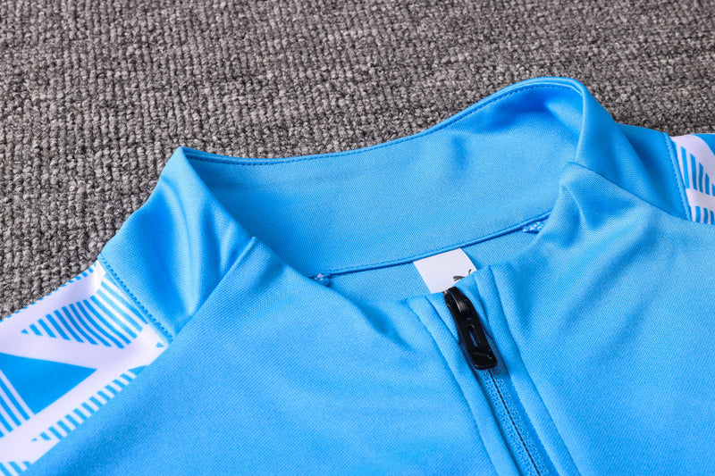 KIT PASSEIO - OLYMPIQUE MARSEILLE - AZUL CLARO E AZUL ESCURO