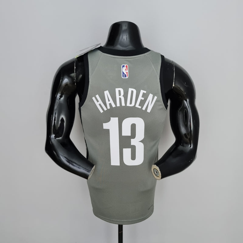 CAMISA BROOKLYN NETS - ICON EDITION 75TH ANNIVERSARY - JORDAN BRILHANTE - CINZA - 2021/ 2022