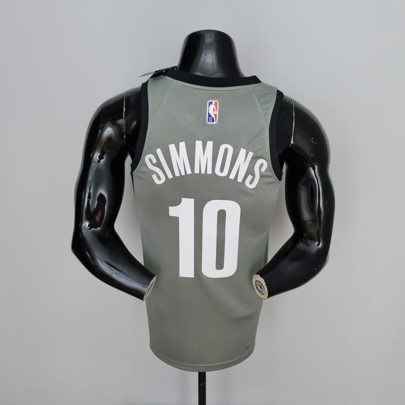 CAMISA BROOKLYN NETS - ICON EDITION 75TH ANNIVERSARY - JORDAN BRILHANTE - CINZA - 2021/ 2022