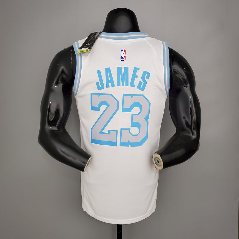 CAMISA LOS ANGELES LAKERS - BRANCA E AZUL CLARO 2021 -