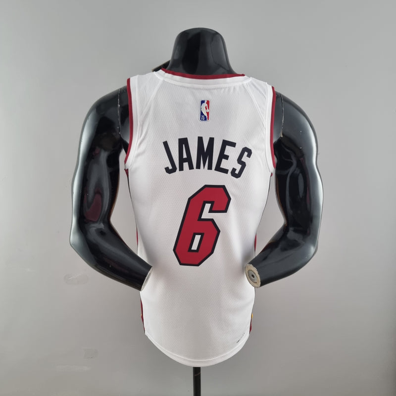 CAMISA MIAMI HEAT - ICON EDITION 75TH ANNIVERSARY - NIKE BRILHANTE - BRANCA  - 2021/ 2022