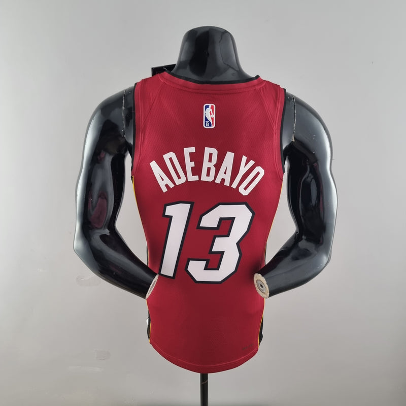 CAMISA MIAMI HEAT - ICON EDITION 75TH ANNIVERSARY - NIKE BRILHANTE - VERMELHA - 2021/ 2022