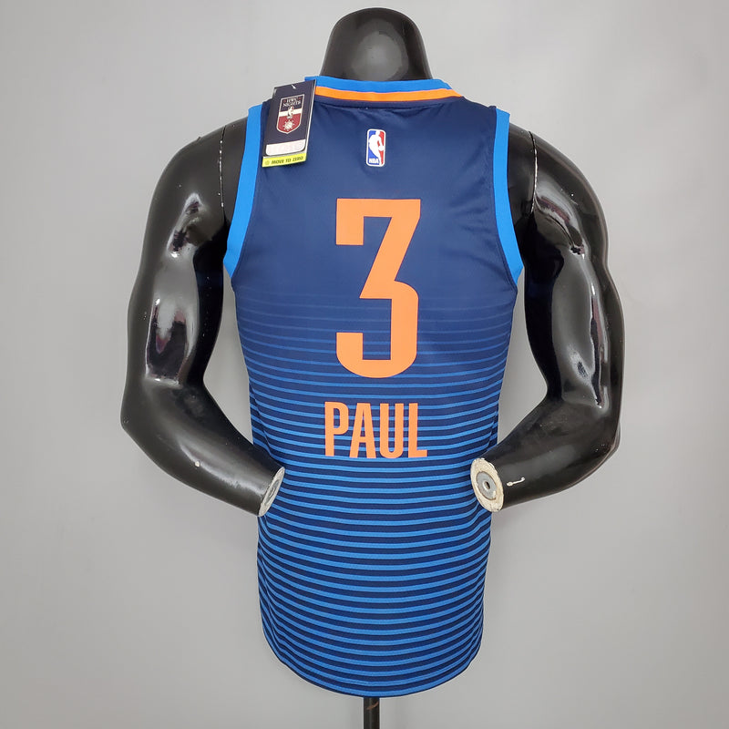 CAMISA OKLAHOMA CITY THUNDER - TEMPORADA 21/22 - AZUL LISTRADA