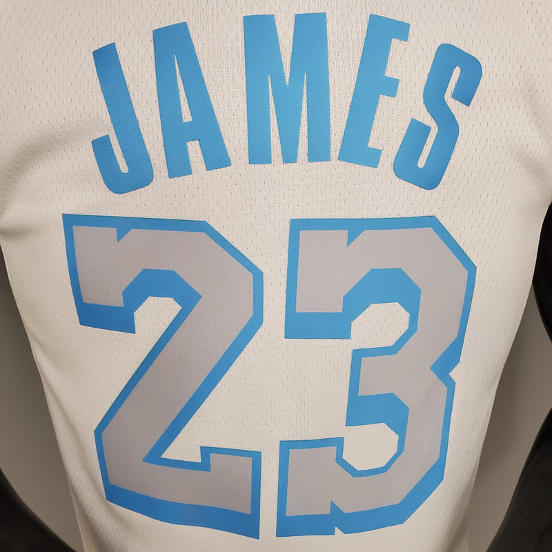 CAMISA LOS ANGELES LAKERS - BRANCA E AZUL CLARO 2021 -