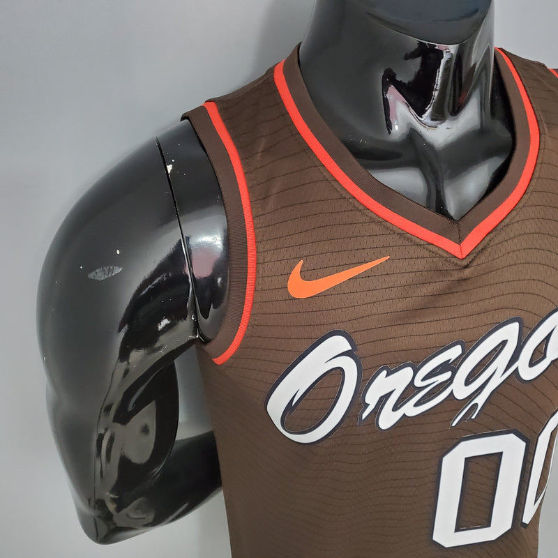 CAMISA PORTLAND TRAIL BLAZERS - MARROM LIMITADA 2021 -