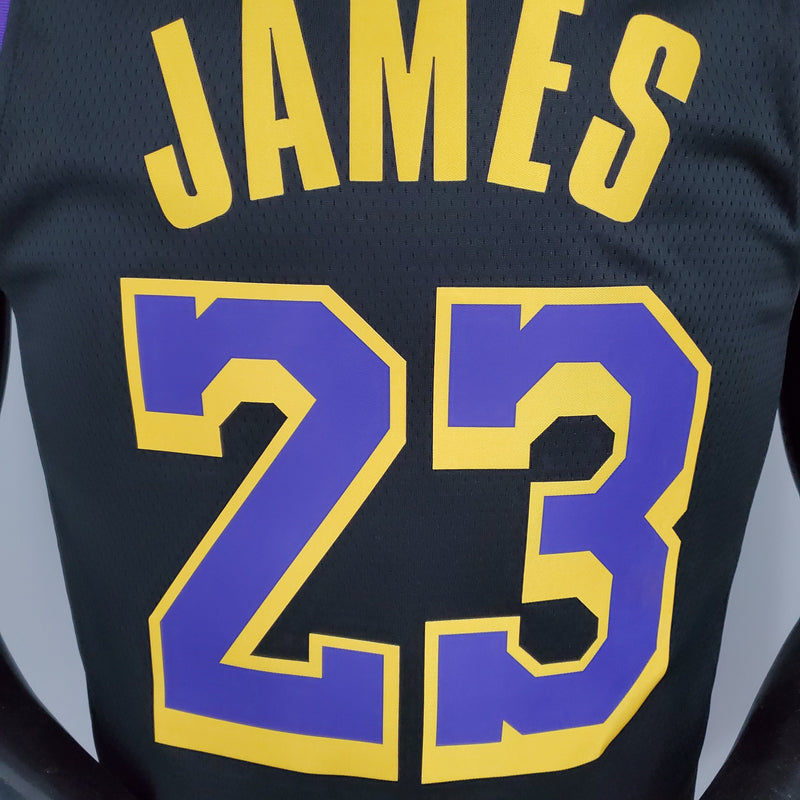 CAMISA LOS ANGELES LAKERS - EDIÇÃO BÔNUS PRETO -