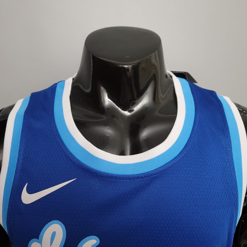 CAMISA LOS ANGELES LAKERS - AZUL - RETRÔ - NBA FINAIS DETAIL -
