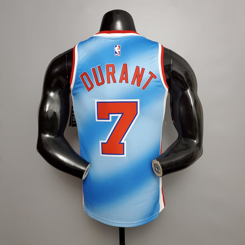 CAMISA BROOKLYN NETS - AZUL COM VERMELHO - RETRÔ -