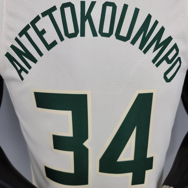 CAMISA MILWAUKEE BUCKS - BRANCA -