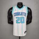 CAMISA CHARLOTTE HORNETS - BRANCA COM AZUL BEBÊ -