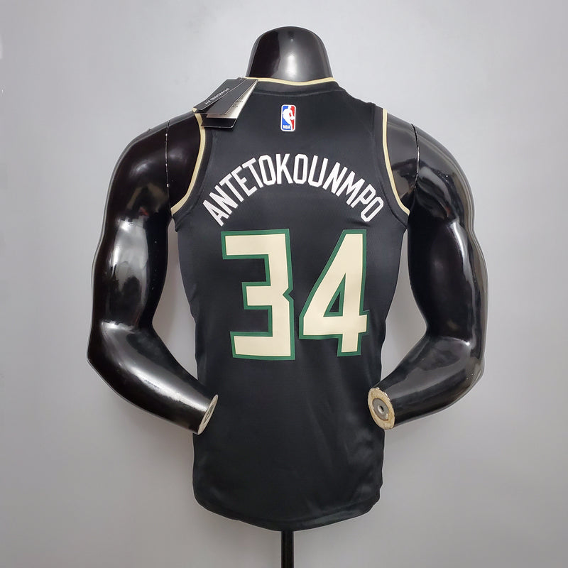 CAMISA MILWAUKEE BUCKS - PRETA - JORDAN VERSION-