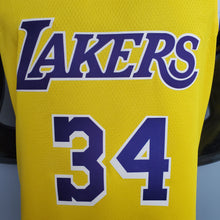 Carregar imagem no visualizador da galeria, CAMISA LOS ANGELES LAKERS - AMARELA - COMEMORATIVA KB - #34 O&#39;NEAL
