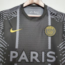 CAMISA PARIS SAINT GERMAIN (PSG) - TREINO/TRAINING - PRETA E CINZA - TORCEDOR - 20/21