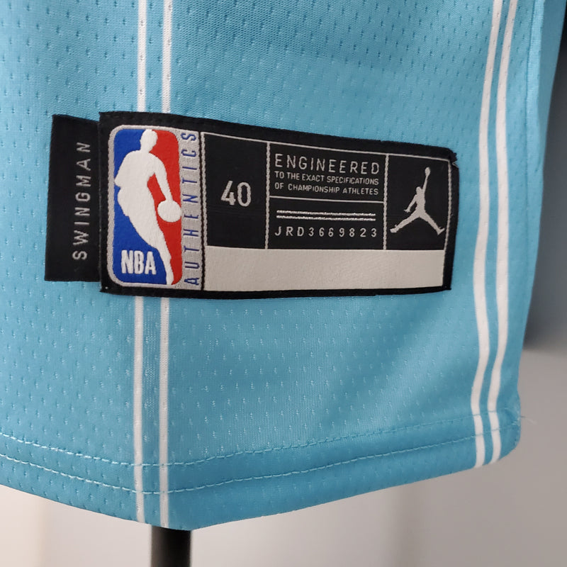 CAMISA CHARLOTTE HORNETS - AZUL BEBÊ -