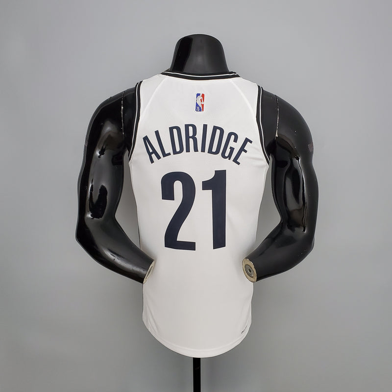 CAMISA BROOKLYN NETS - ICON EDITION 75TH ANNIVERSARY - NIKE BRILHANTE - BRANCA - 2021/ 2022